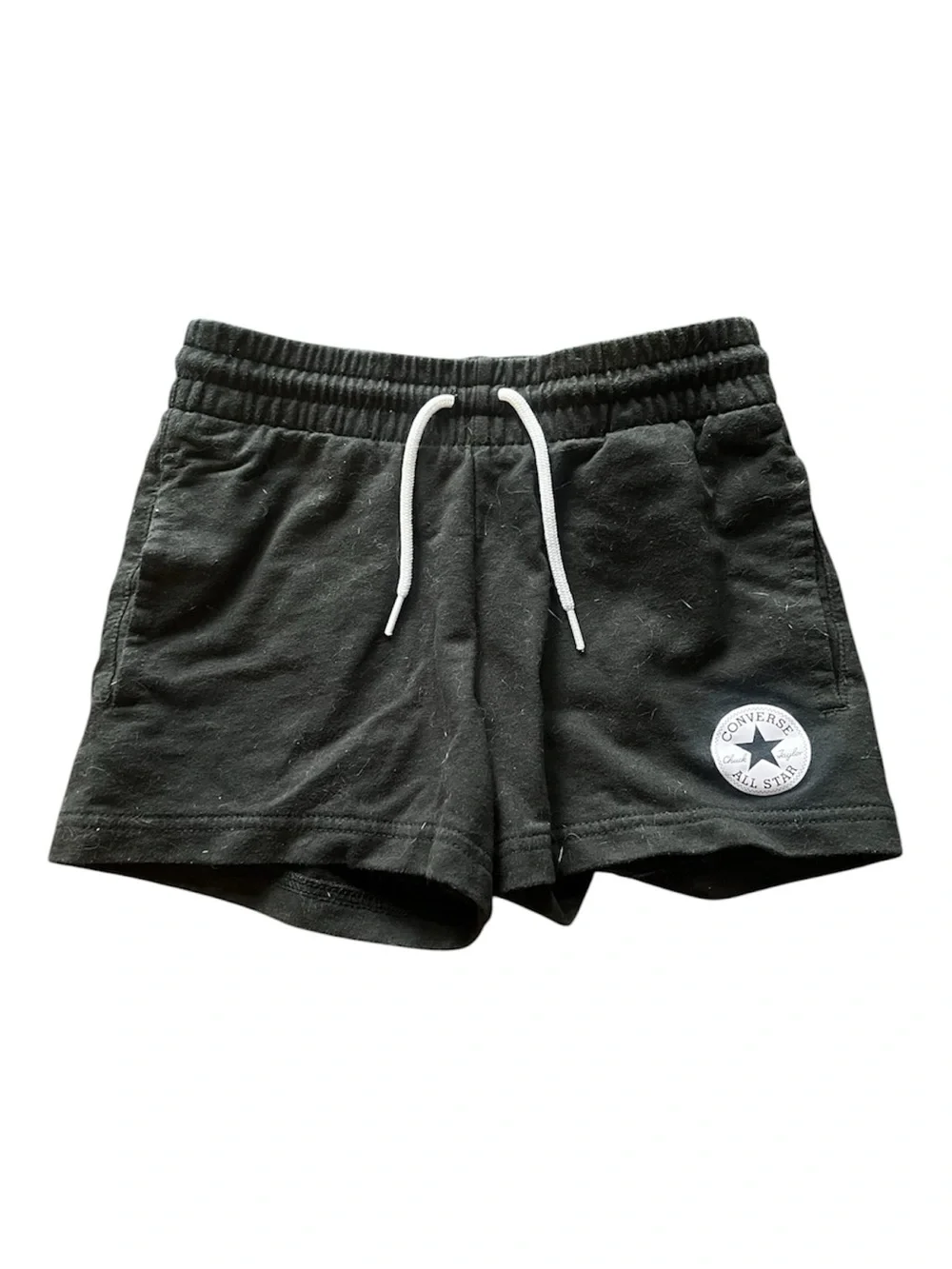 Converse Black Kids Drawstring Shorts with White Logo